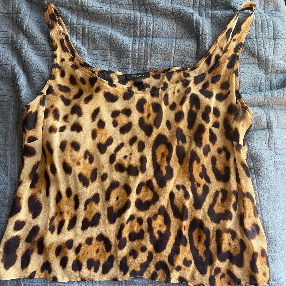Gently used leopard Escada top